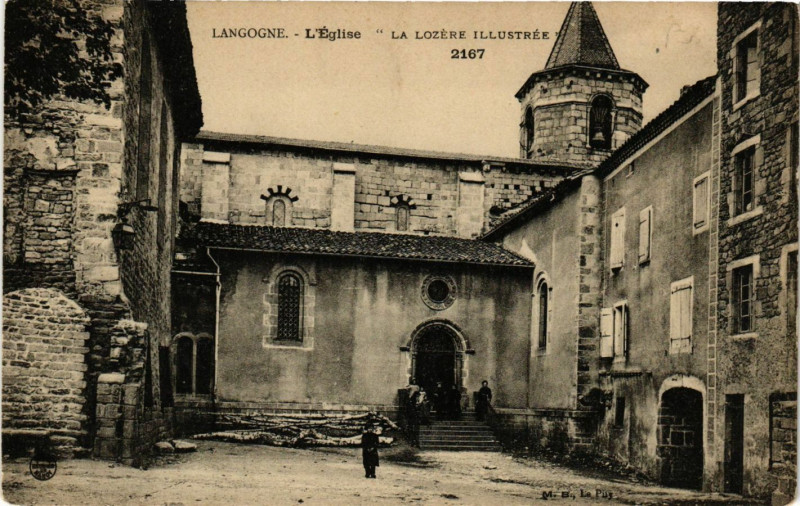 Carte postale ancienne Langogne - Eglise à Langogne