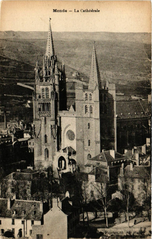 Carte postale ancienne Mende - La Cathédrale à Mende