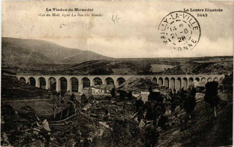 Carte postale ancienne Le Viaduc Mirandol
