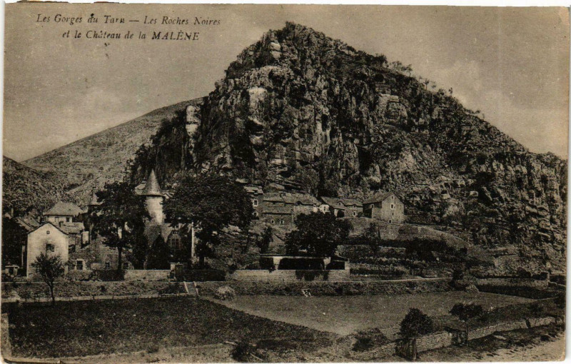 Carte postale ancienne Roches Noires et Chateau de la Maléne