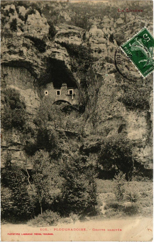 Carte postale ancienne Pougnadoire - Grotte Axpitée