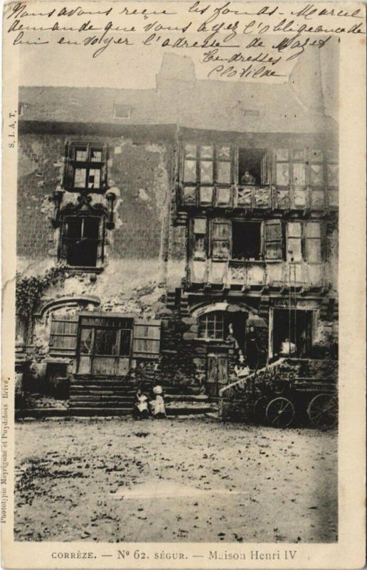 Carte postale ancienne Segur Maison Henri Iv