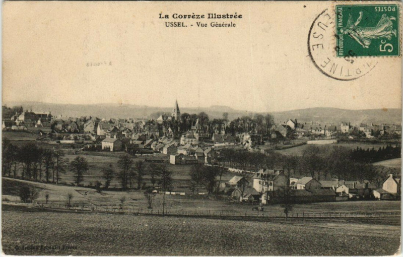 Carte postale ancienne Ussel vue générale à Ussel