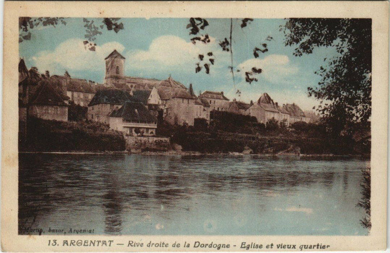 Carte postale ancienne Argentat Rive droite