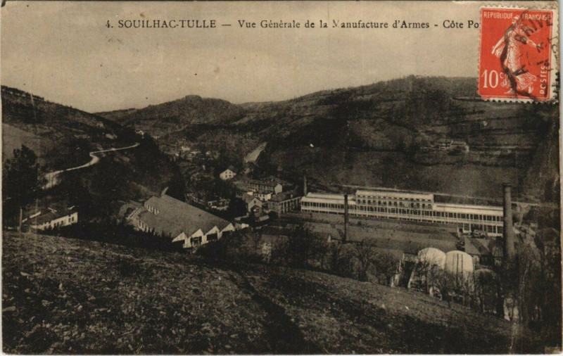 Carte postale ancienne Souilhac-Tulle Manufacture d'Armes Industry à Tulle