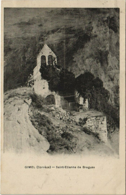 Carte postale ancienne Gimel Saint-Etienne de Braguse