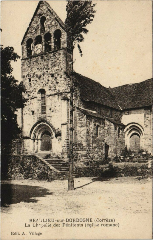 Carte postale ancienne Beaulieu Chapelle des Pénitents
