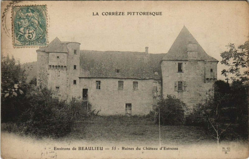Carte postale ancienne Ruines du Chateau d'Estresse