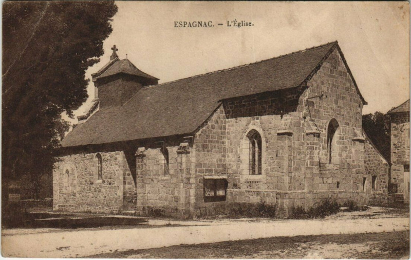 Carte postale ancienne Espagnac Eglise à Espagnac