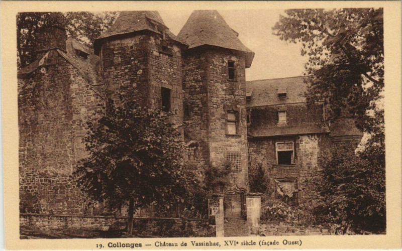 Carte postale ancienne Collonges Chateau de Vassinhac