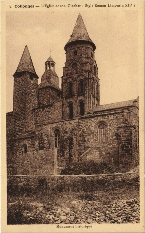 Carte postale ancienne Collonges Eglise et son Clocher