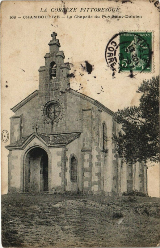 Carte postale ancienne Chamboulive La Chapelle du Puy Saint-Damien à Chamboulive