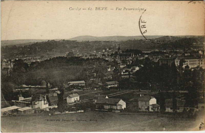 Carte postale ancienne Brive - Vue panoramique
