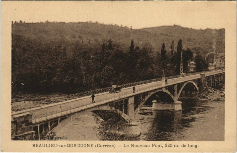 Carte postale ancienne Beaulieu - Le Nouveau Pont