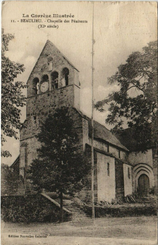 Carte postale ancienne Beaulieu - Chapelle des Pénitents