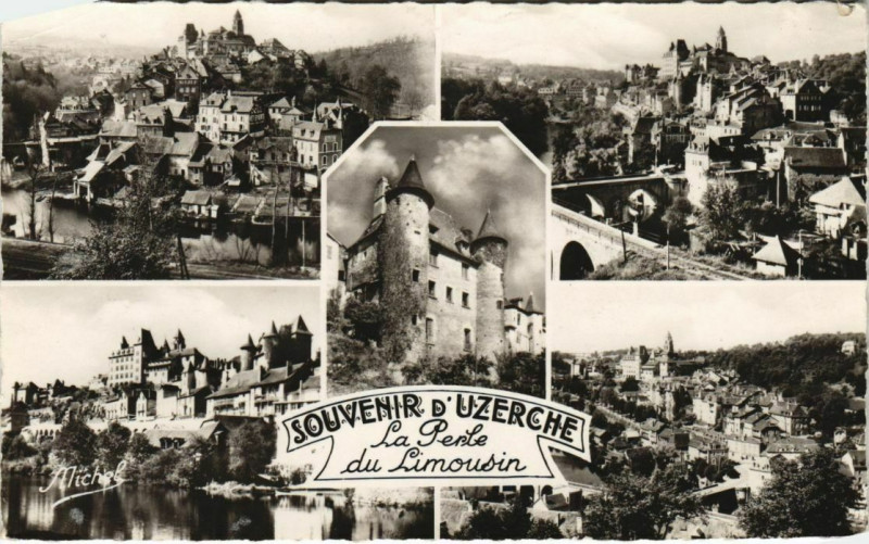 Carte postale ancienne Souvenir d'Uzerche France à Uzerche