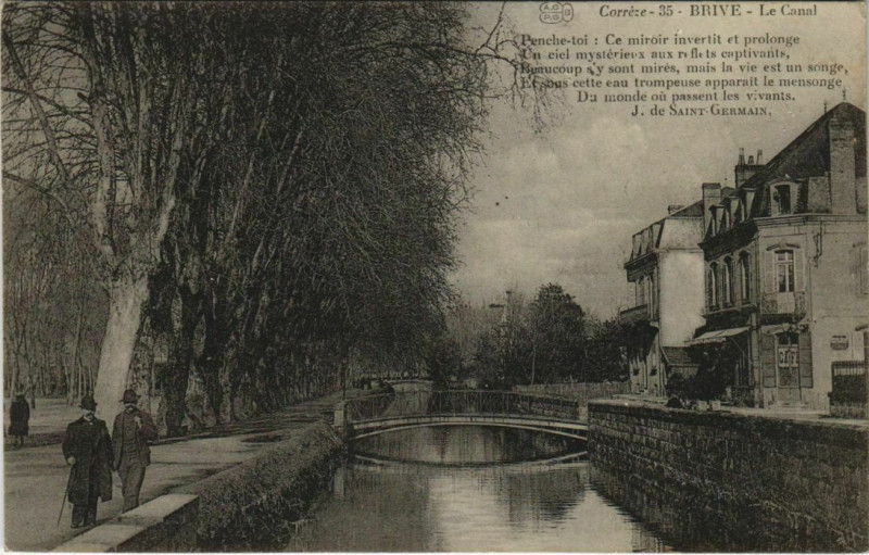 Carte postale ancienne Brive Le Canal France
