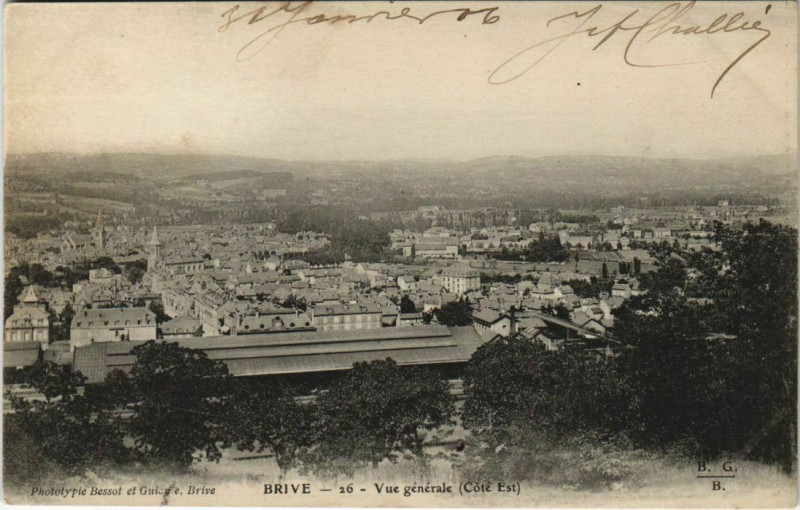 Carte postale ancienne Brive Vue Generale France