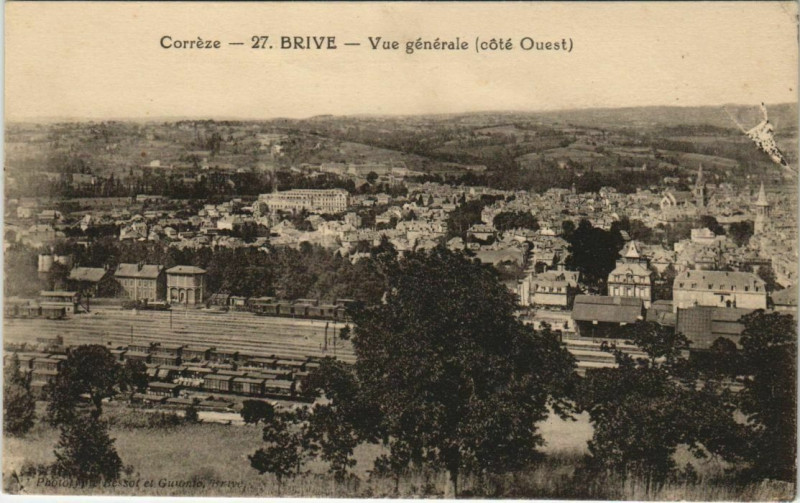 Carte postale ancienne Brive Vue Generale France