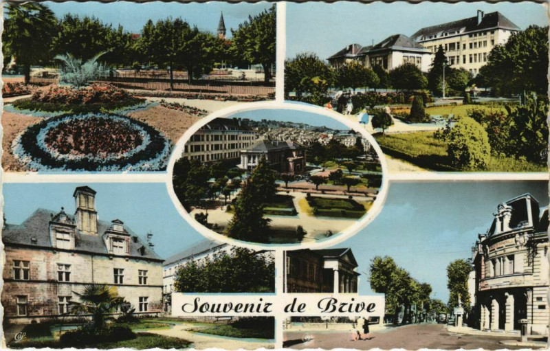 Carte postale ancienne Souvenir de Brive France