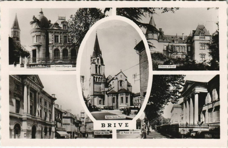 Carte postale ancienne Souvenir de Brive France