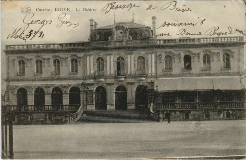 Carte postale ancienne Brive Le Theatre France