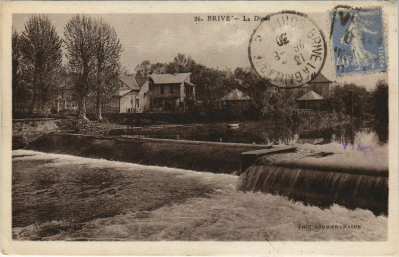 Carte postale ancienne Brive La Digue France