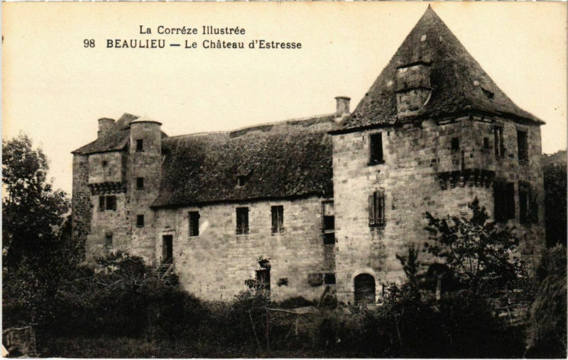 Carte postale ancienne Beaulieu - Le Chateau d'Estresse