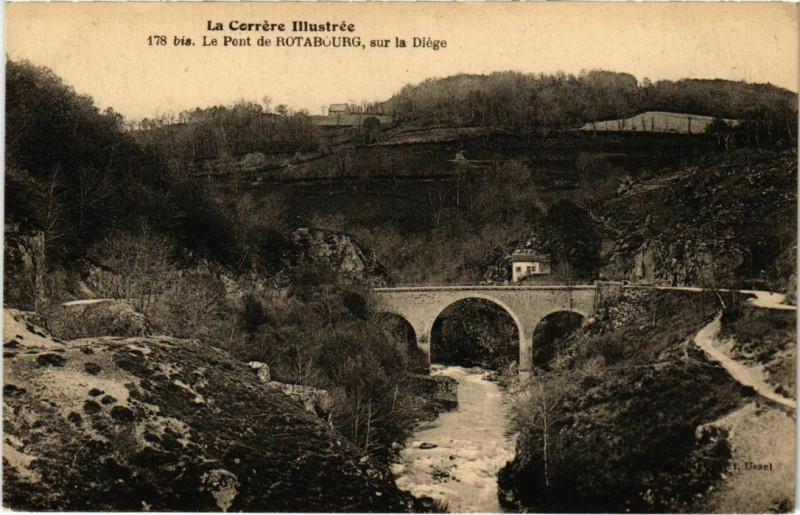 Carte postale ancienne Le Pont de Rotabourg - Sur la Diege