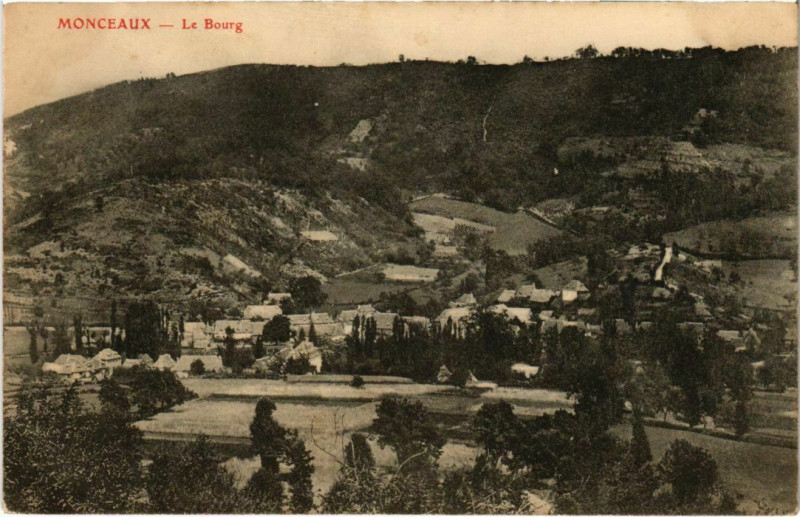 Carte postale ancienne Monceaux - Le Bourg