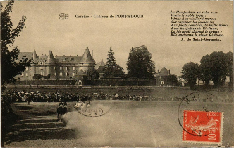 Carte postale ancienne Pompadour - Chateau de Pompadour