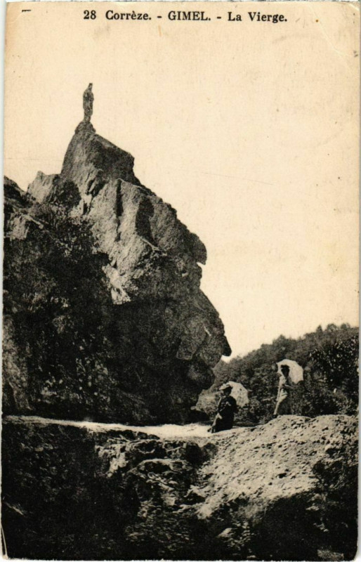Carte postale ancienne Gimel - La Vierge