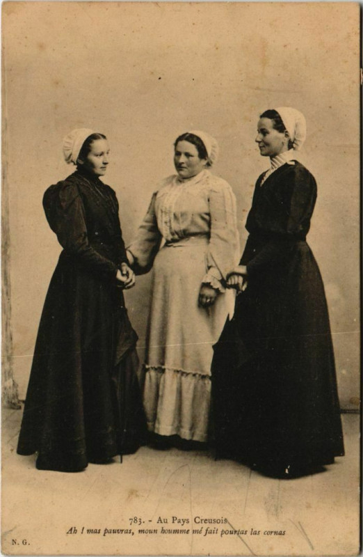 Carte postale ancienne Au Pays Creusois France