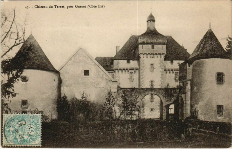 Carte postale ancienne Chateau du Terret, pres Gueret France à Guéret