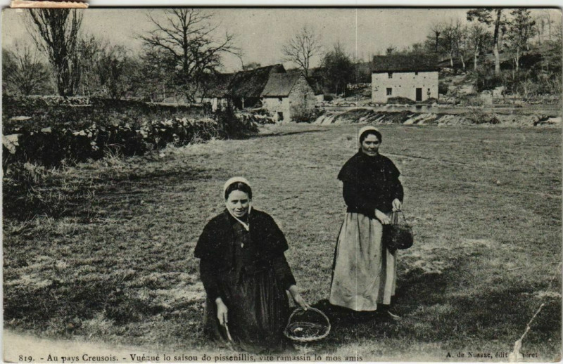 Carte postale ancienne Au Pays Creusois France