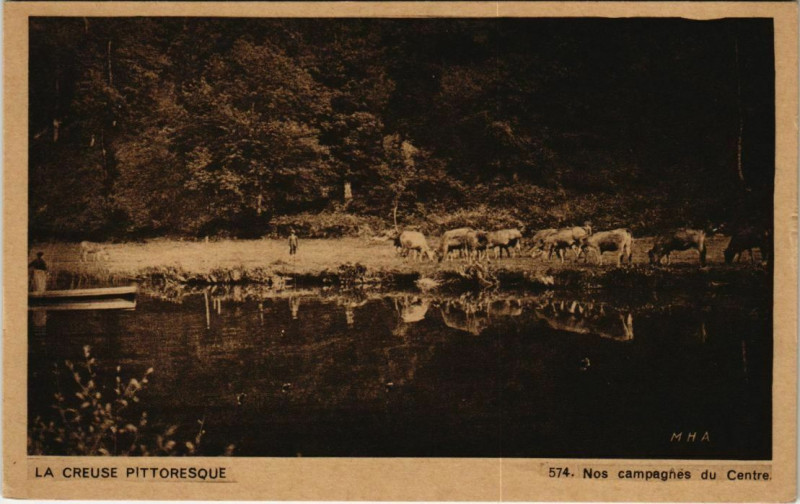 Carte postale ancienne La Creuse Pittoresque Nos campagnes du Centre France