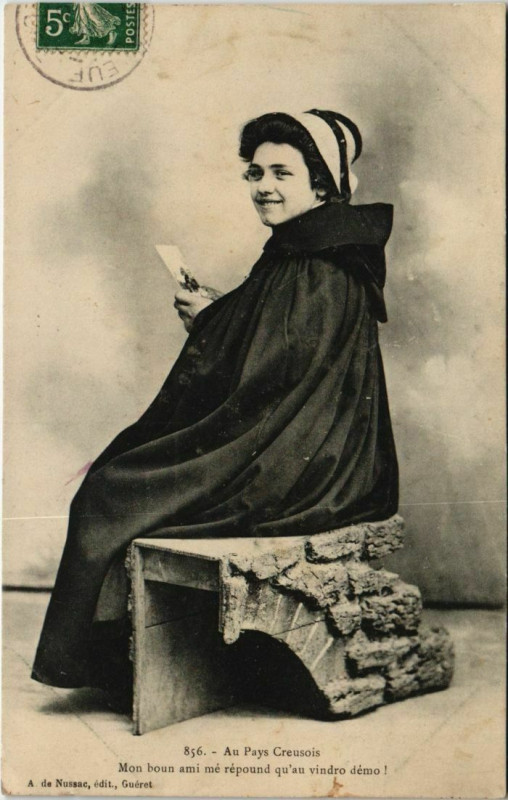 Carte postale ancienne Au Pays Creusois France