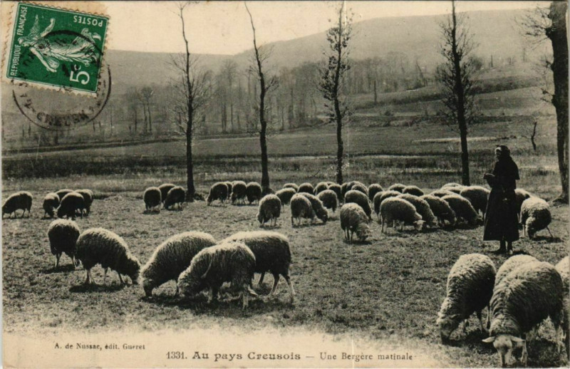 Carte postale ancienne Au pays Creusois France
