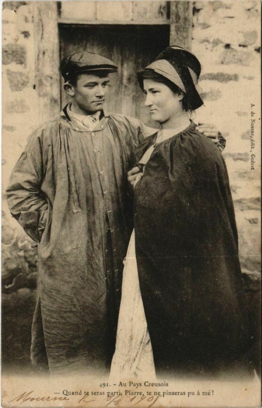 Carte postale ancienne Au pays Creusois France
