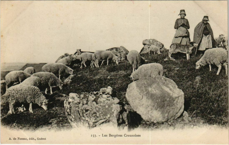 Carte postale ancienne Les Bergeres Creusoises France