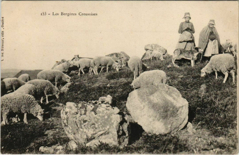 Carte postale ancienne Les Bergeres Creusoises France