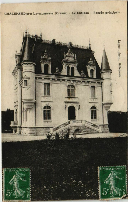 Carte postale ancienne Chazepaud Le Chateau France