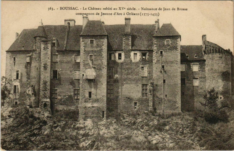 Carte postale ancienne Boussac Le Chateau France à Boussac