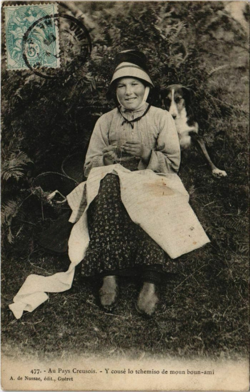 Carte postale ancienne Au pays Creusois France