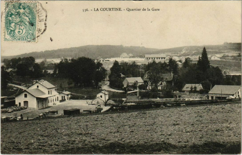 Carte postale ancienne La Courtine Quartier de la Gare France à La Courtine