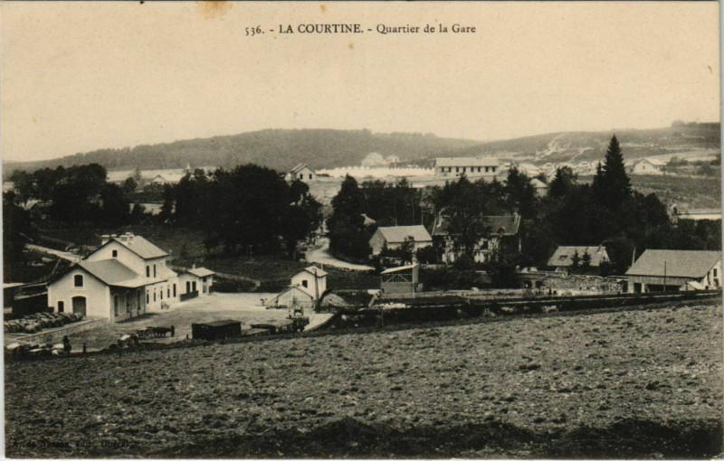 Carte postale ancienne La Courtine Quartier de la Gare France à La Courtine