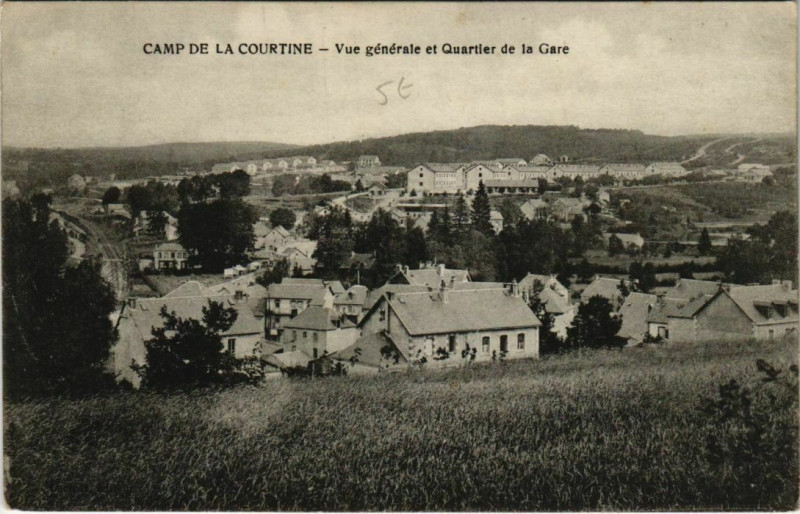 Carte postale ancienne La Courtine Vue Generale et Quartier de la Gare France à La Courtine