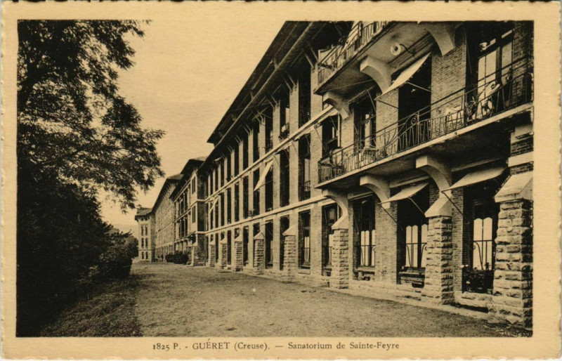 Carte postale ancienne Gueret Sanatorium de Sainte-Feyre France à Guéret