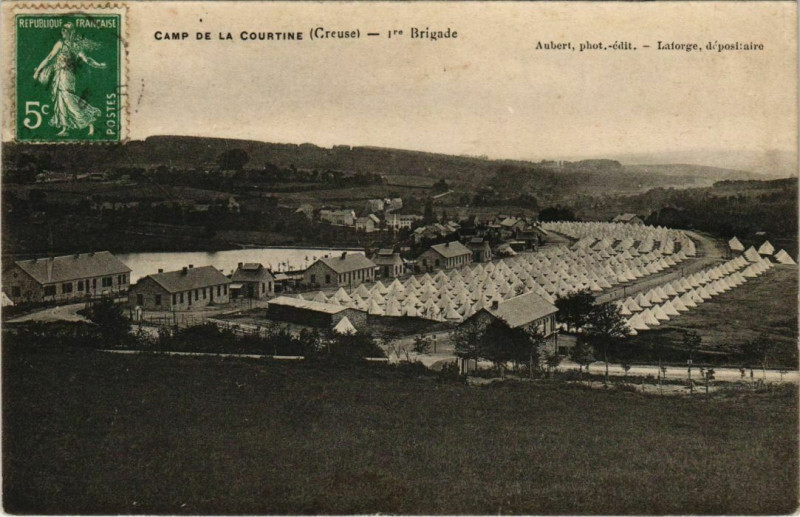 Carte postale ancienne La Courtine Camp, Ier Brigade France à La Courtine