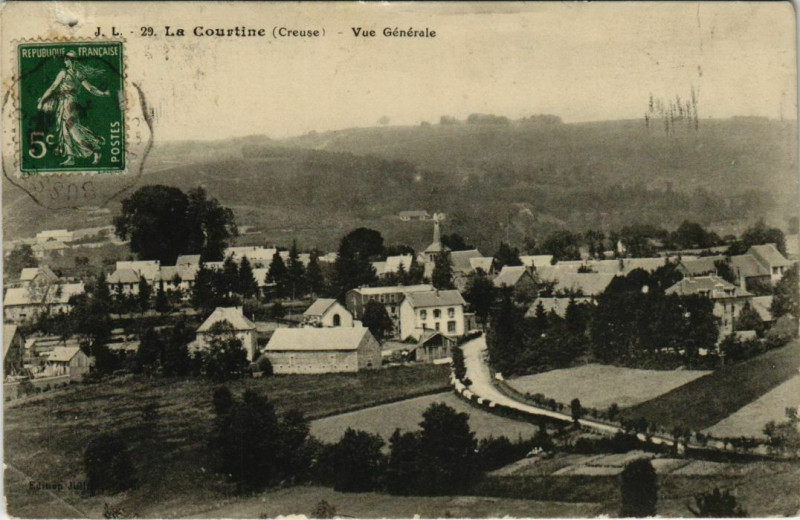 Carte postale ancienne La Courtine Vue Generale France à La Courtine